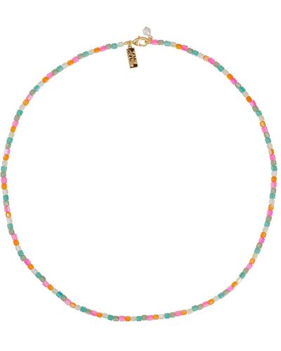 Talis Chains Capri Shell Bead Necklace Rainbow - Metallic