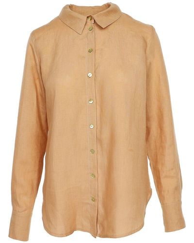 Framboise Sahara Linnen Shirt - Brown