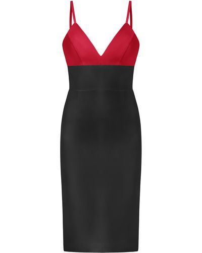 Tia Dorraine Bold Simplicity Midi Dress - Red