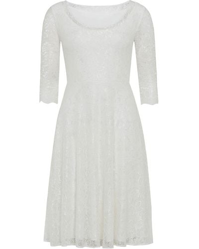 Alie Street London Arabella Short Lace Wedding Dress In Ivory - White