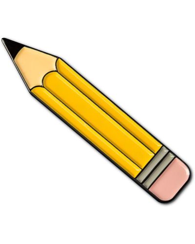 Make Heads Turn Enamel Pin Pencil - Yellow