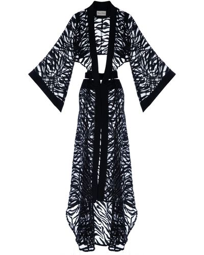 Monique Store Sevilla Transparent Kimono Dress - Black
