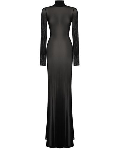 Lily Phellera Kenza Mesh Maxi Dress - Black