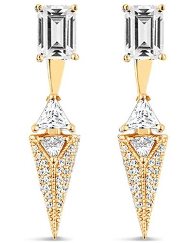 SALLY SKOUFIS Urge Earring With Made White Diamonds In - Metallic