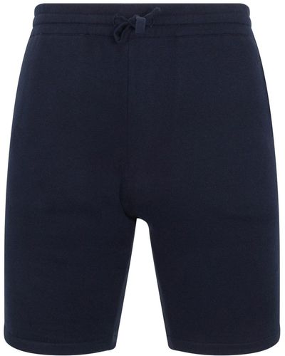 Paul James Knitwear S Midweight Allessio Cotton Knitted Shorts - Blue