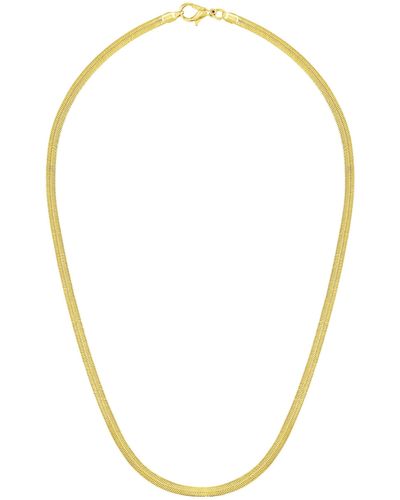 Olivia Le Sahira Herringbone Necklace - Metallic