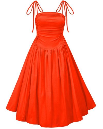 Amy Lynn Alexa Orange Puffball Dress - Red