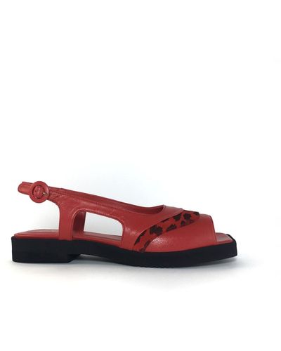 Atelier de Charlotte Lijadusis Red Black Sandals