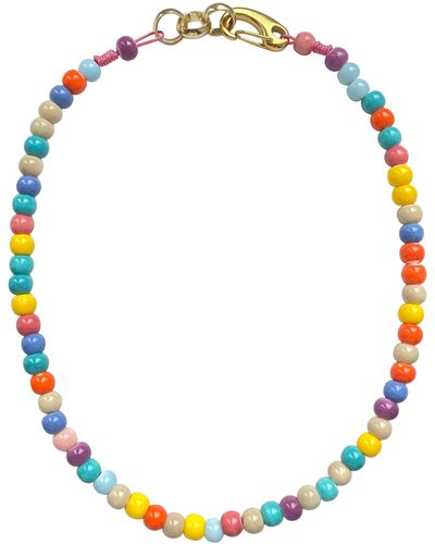 Smilla Brav Ceramic Necklace Rainbow - Blue