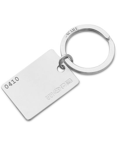 Ware Collective Neutrals / Tag Key Ring - White
