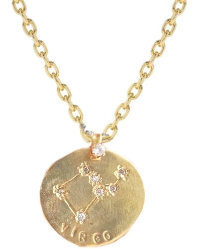 Lily Flo Jewellery Virgo Diamond Medallion - Metallic