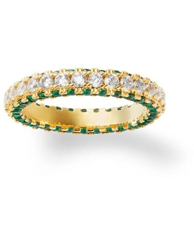 Undefined Jewelry Mystic Gold & Green Tennis Ring Mmrz - Multicolour
