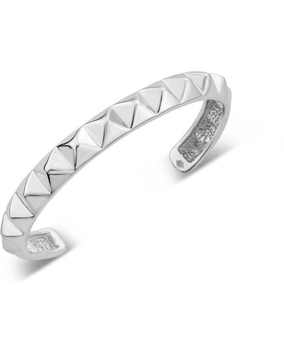 SALLY SKOUFIS Honeycomb Bangle In Sterling - White