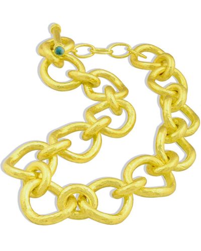 Arvino Heritage Oval Link Necklace - Yellow