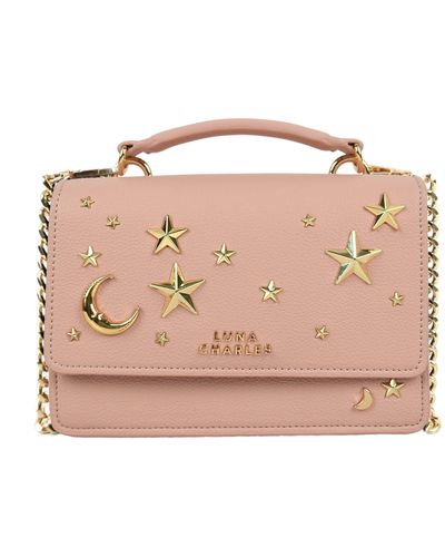 Luna Charles Nova Star Studded Handbag - Pink