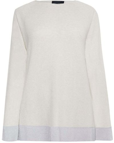 James Lakeland Lurex Detail Sweater - White