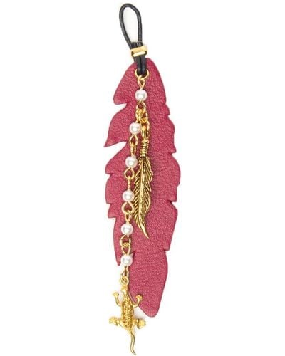 Alterre Malbec Feather Shoe Charm - Red