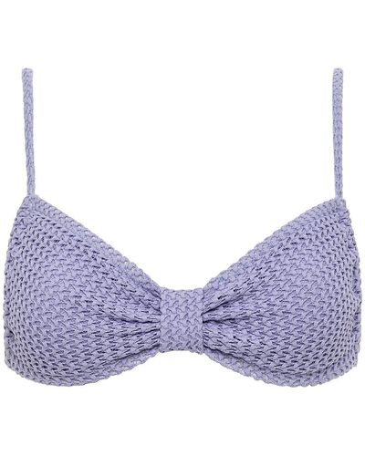 Montce Lavender Crochet Devin Bikini Top - Purple