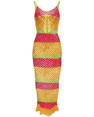 Elsie & Fred The Es Vedrà Crochet Maxi Dress - Multicolour