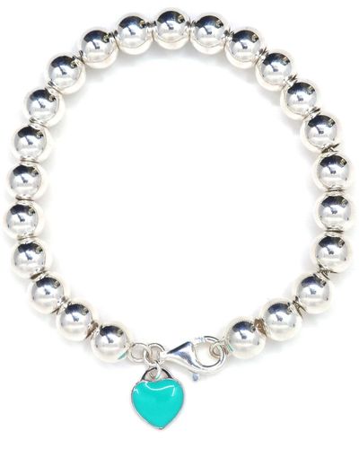 Shar Oke Turquoise Charm & Sterling Bracelet - Metallic