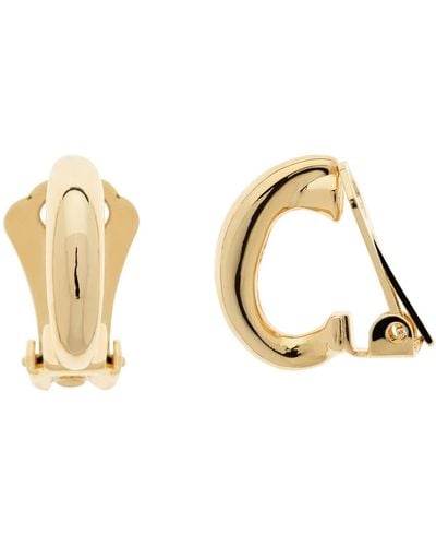 Emma Holland Jewellery Mini Hoop Clip On Earrings - Metallic