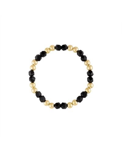 Olivia Le Black Matte Onyx Power Gem Bubble Bracelet