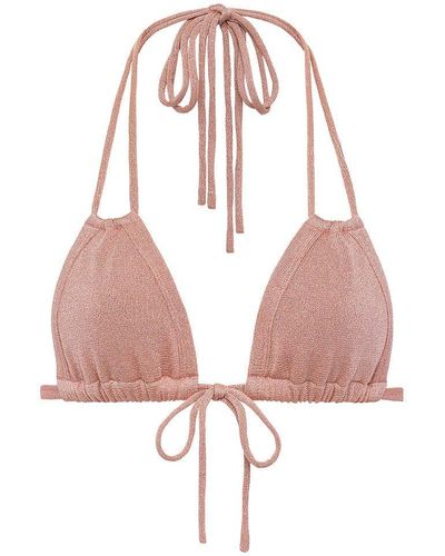 Montce Prima Pink Sparkle Euro Bow Bikini Top