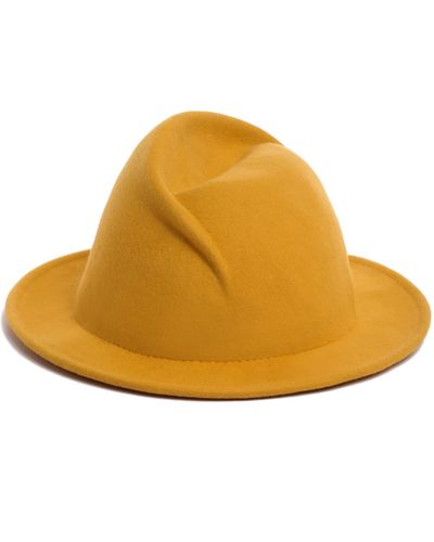Justine Hats Stylish Felt Hat - Yellow