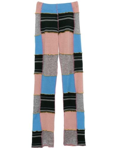 Paloma Lira Upcycled Cardigan And Sweater Pants - Blue