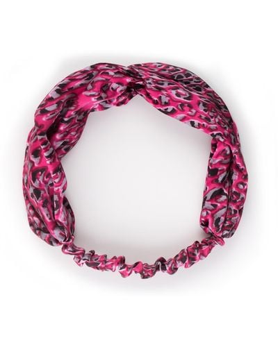 Gelso Milano Animalier 100% Silk Hairband - Pink