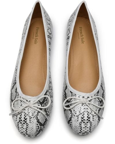 French Sole Amelie Python - White