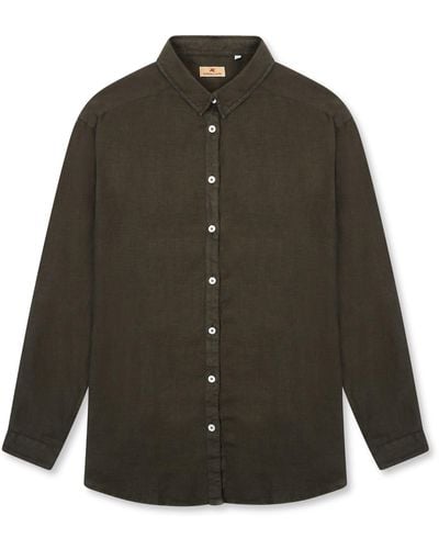 Burrows and Hare Linen Shirt - Green