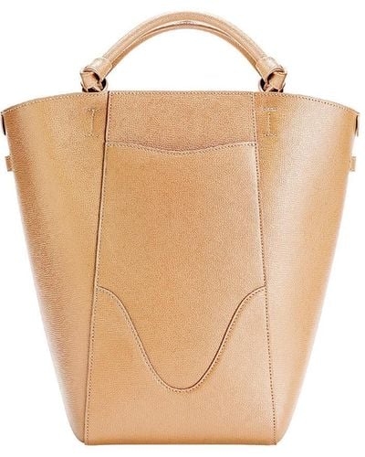 OLEADA Marina Leather Bucket Bag Camel - Natural
