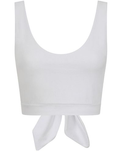Sophie Cameron Davies Lace Back Crop Top - White