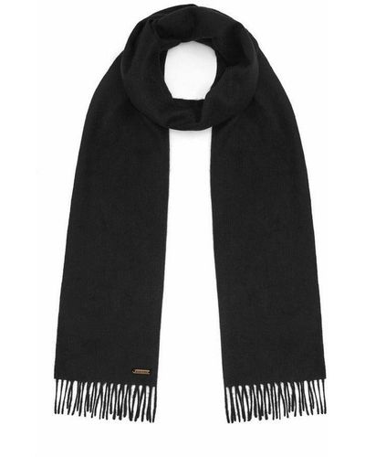Hortons England The Lindo Lambswool Scarf - Black