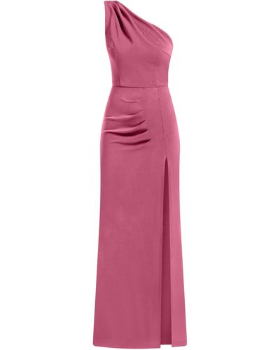 Tia Dorraine Harmony Asymmetric Long Dress - Purple