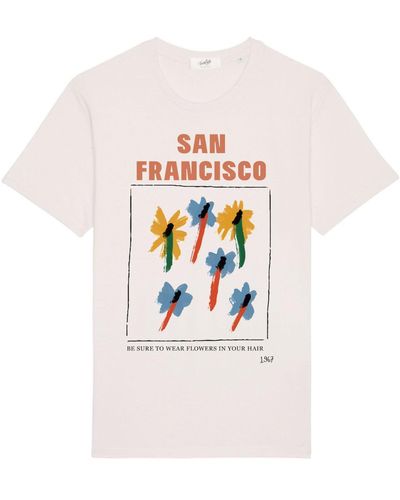Fanclub San Francisco Oversized Retro Slogan T-shirt - White
