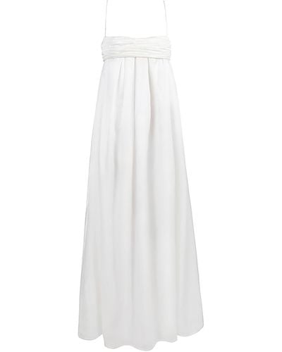 NUAJE NUAJE Isabelle Cotton And Silk-blend Maxi Dress - White
