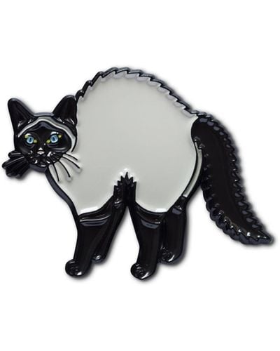 Make Heads Turn Enamel Pin Terrified Cat - Grey
