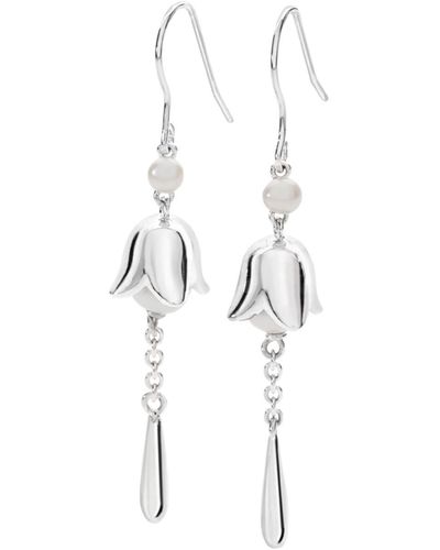 Lucy Quartermaine Lily Of The Valley Earrings - White