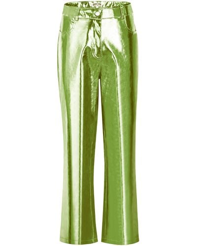 Amy Lynn Lupe Mint Green Metallic Trousers