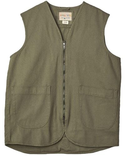 Uskees Drill Zip Up Vest - Green