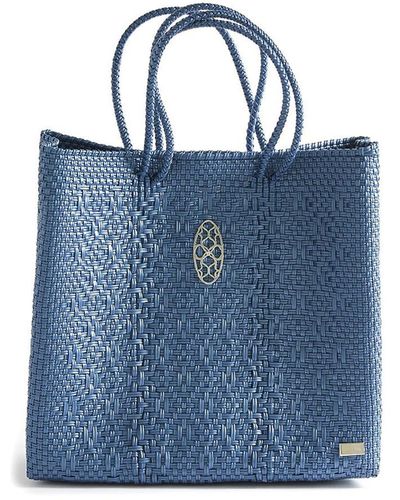 Lolas Bag Medium Denim Blue Tote Bag
