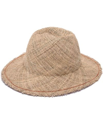 Justine Hats Neutrals Straw Hand Crafted Summer Hat - Natural