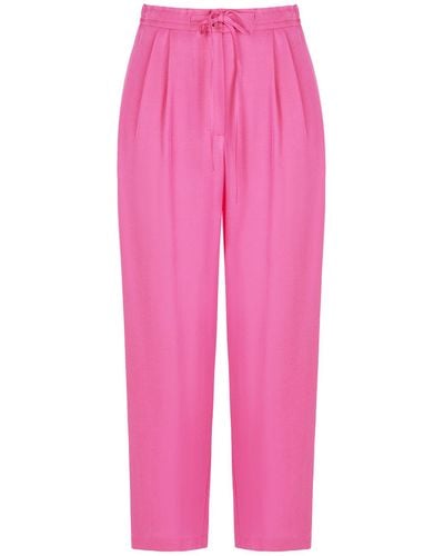 Nocturne High-waisted Carrot Pants-fuchsia - Pink