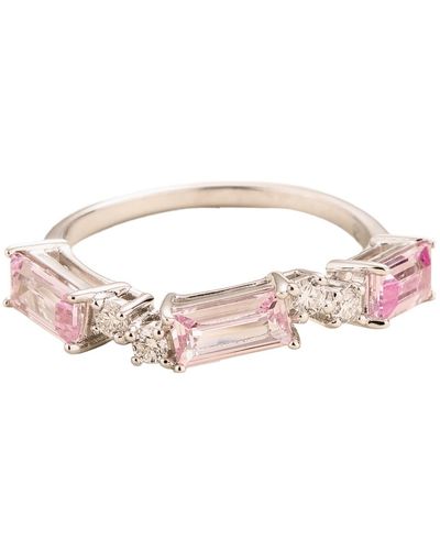 Juvetti Forma Ring In Pink Sapphire & Diamond