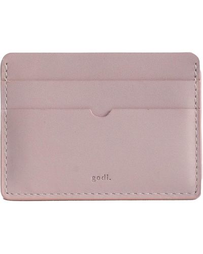 godi. Handmade Leather Card Case - Pink