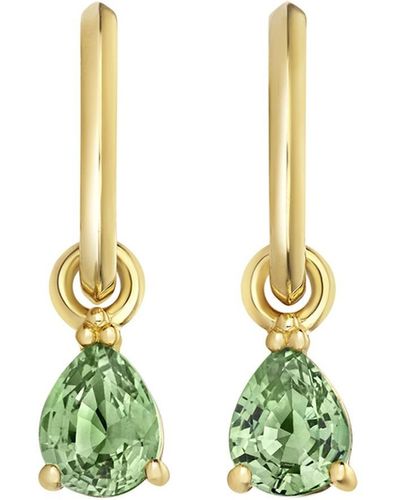Zoe & Morgan Dew Drops Gold Green Sapphire