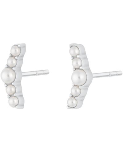 Scream Pretty Pearl Helix Stud Earrings - White