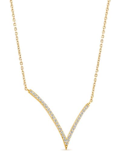 SALLY SKOUFIS Shine Necklace With Made White Diamonds In - Metallic